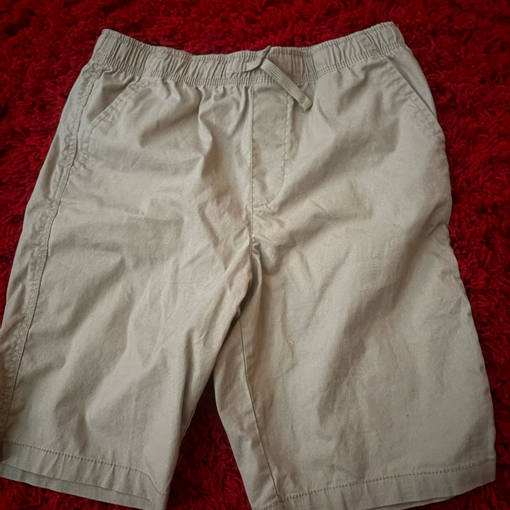 Wonder Nation Boy's Beige Flat Front Shorts